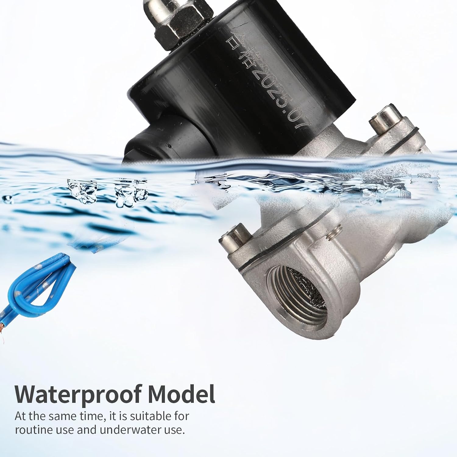 Stainless Steel Waterproof Electric Solenoid Valve 1/2 NPT DC12V Fluid Control Normally Closed for Water Air Gas Oil