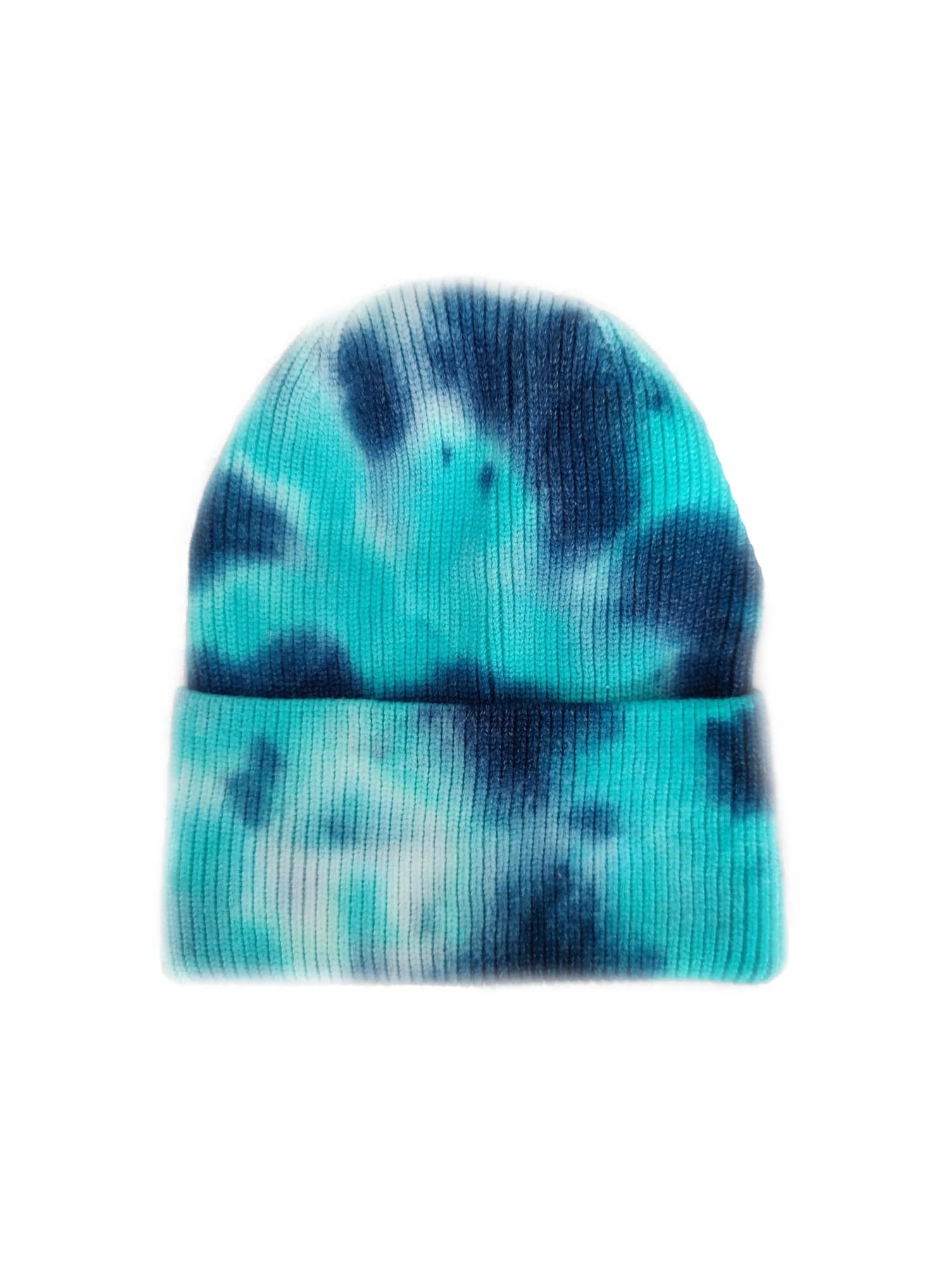 M Macahel Unisex Blue Macahel Tie Dye Beanie Hats (Blue)