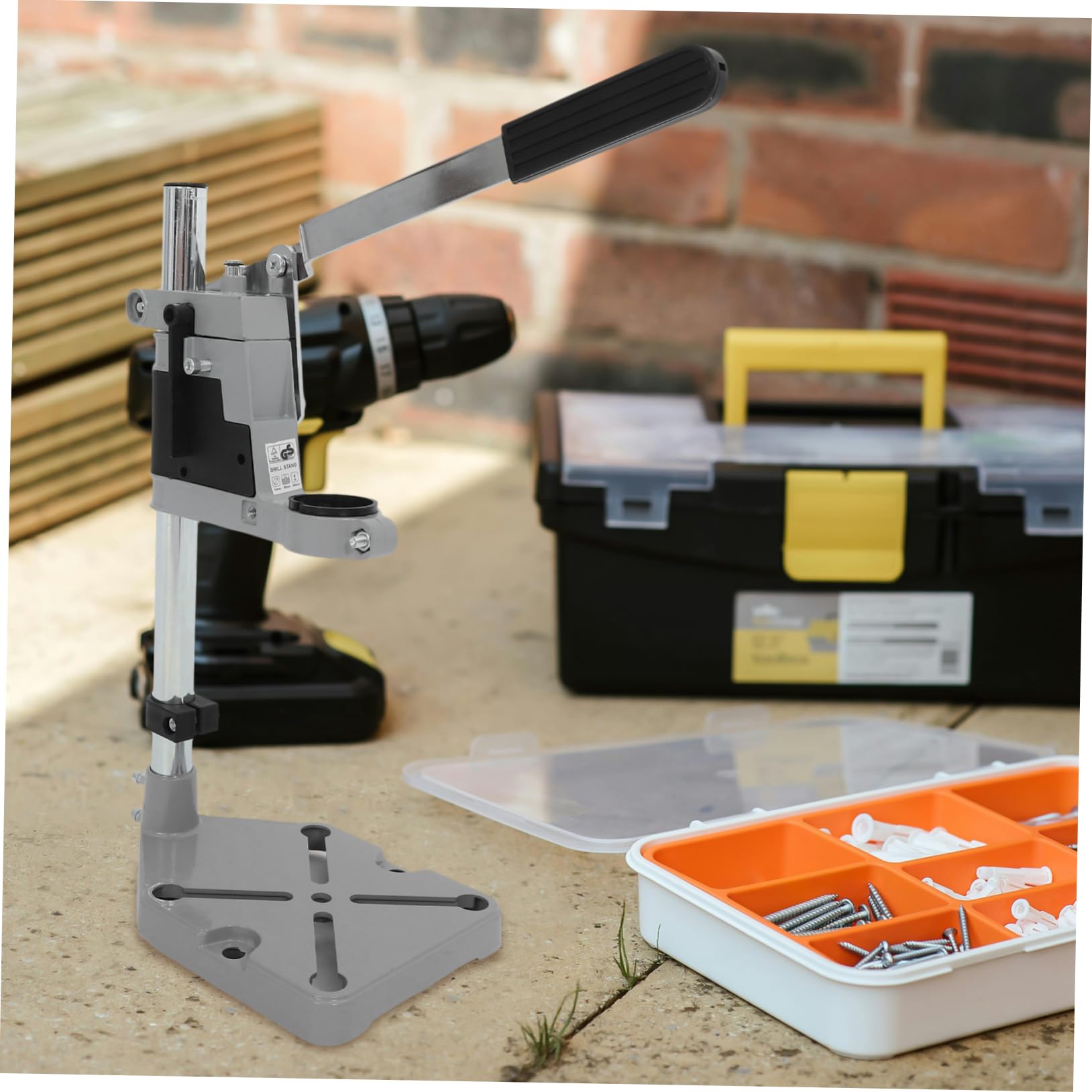 SOLUSTRE Supporto Per Trapano Colonna Per Trapano Manuale Accessorio Portatile Per Utensile Supporto Stabile Per Banco Da Lavoro