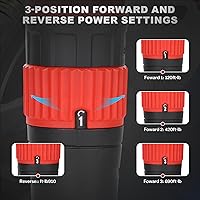 Vista 5 de XIIW Llave de impacto angular de 1/2 pulgada, par máximo de 910 pies-libras, diseño compacto y ligero de 3.63 lb, pistola de aire de impacto mini