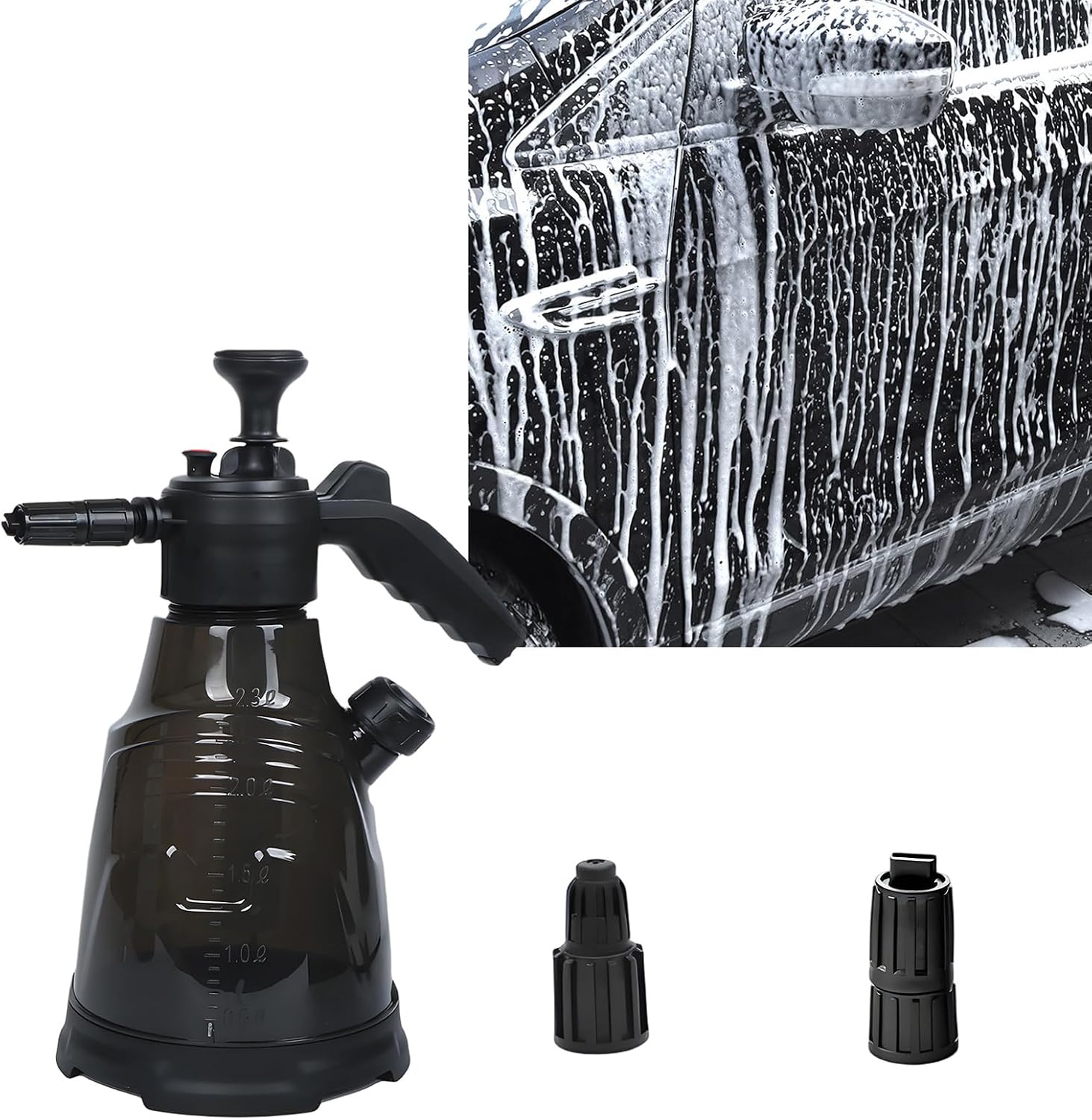 2.3L Foam Sprayed Bottle Suitable for Car Washing with Adjustable Nozzle and Ergonomic Handle Lightweight Design