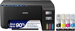 Epson EcoTank ET-2400 Impressora Supertank colorida sem cartucho sem cartucho com digitalização e cópia – Impressão doméstica fácil e diária