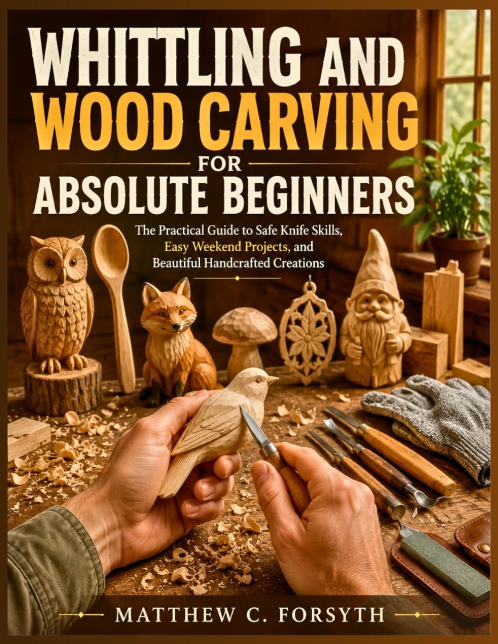 Whittling and Wood Carving for Absolute Beginners: The Practical Guide to Safe Knife Skills, Easy Weekend Projects, and Beautiful Handcrafted Creations