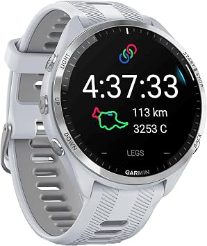 Garmin Forerunner 965 Running Smartwatch - Whitestone and Powder Gray