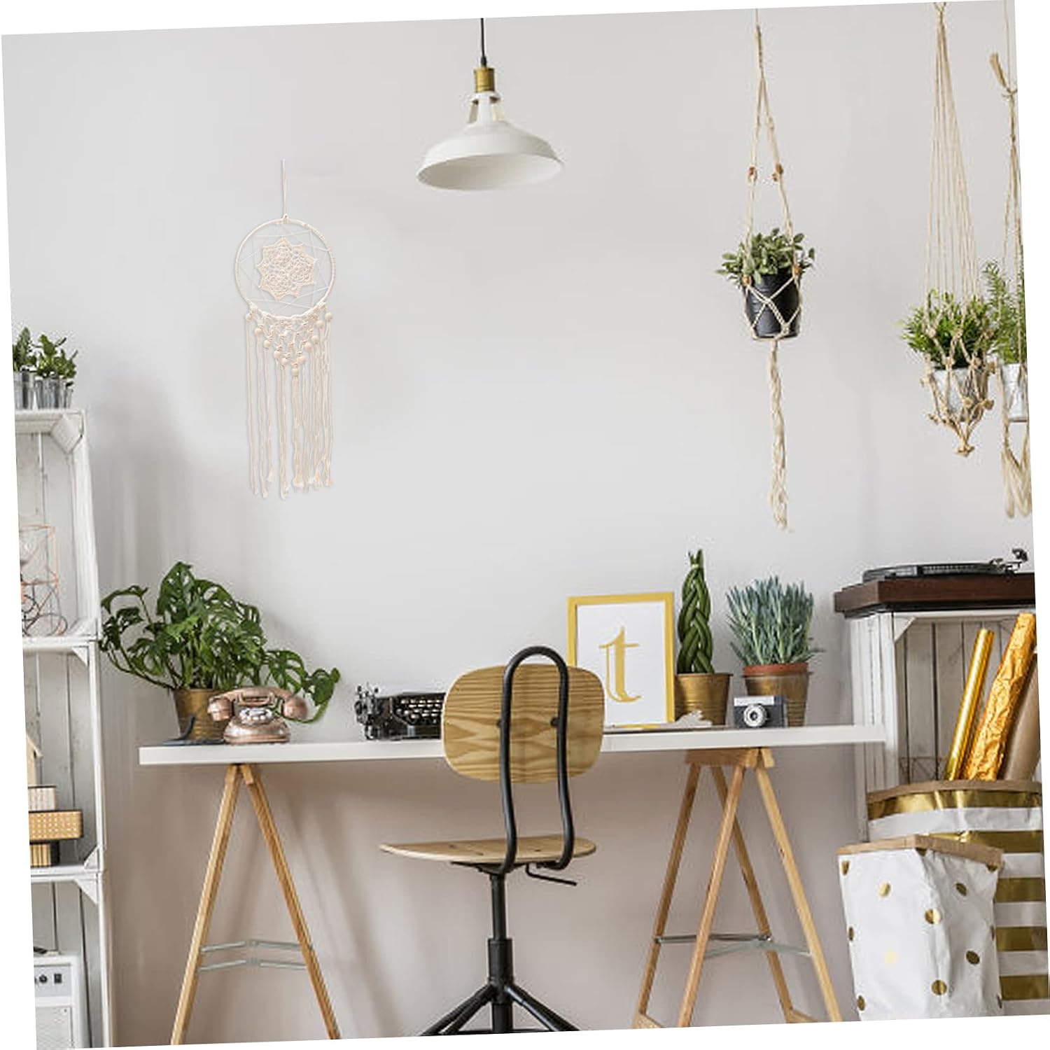 Large Dream Catcher Pendant Macrame Decor for Bedroom Wall Hanging Decorations
