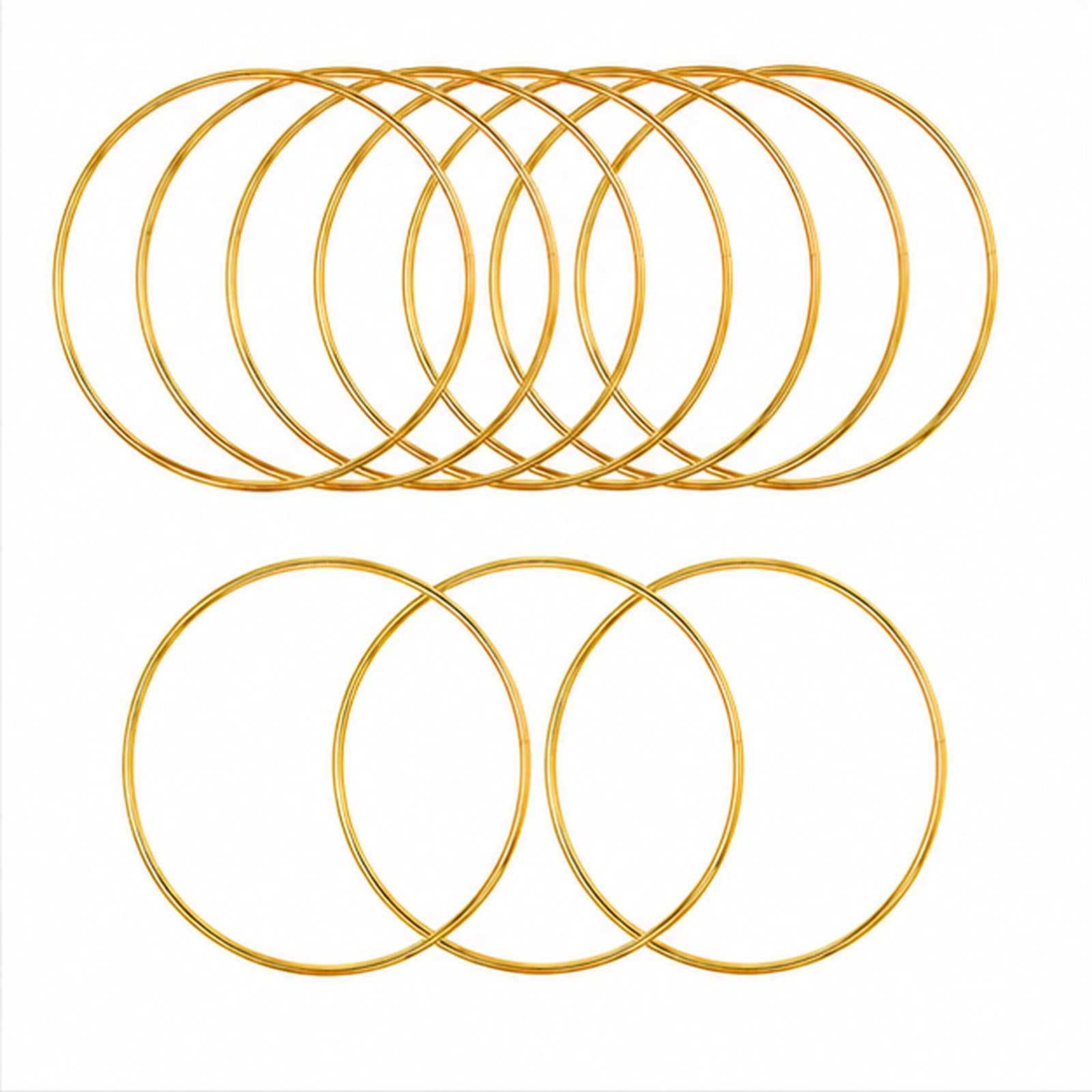 10 Pcs Metal Floral Hoops, Wreath Macrame Hoop Rings, Metal O Rings