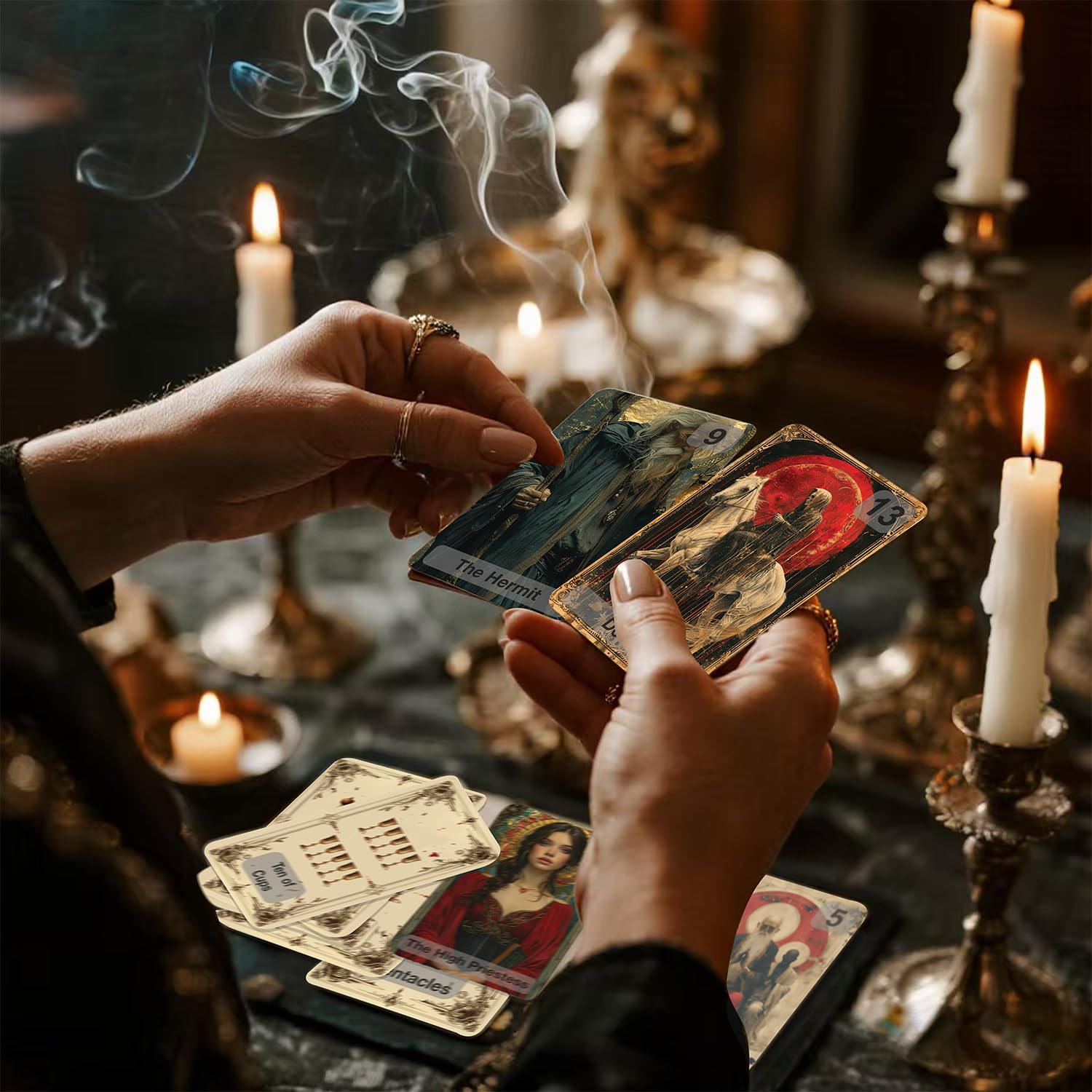 Eternal Arcana Tarot-Deck, ein minimalistisches 78-Karten-Deck, Tarotkarten mit Anleitung, ist ein modernes Tarot-Deck für Wahrsagung und Meditation, durchdrungen von mystischer Weisheit und