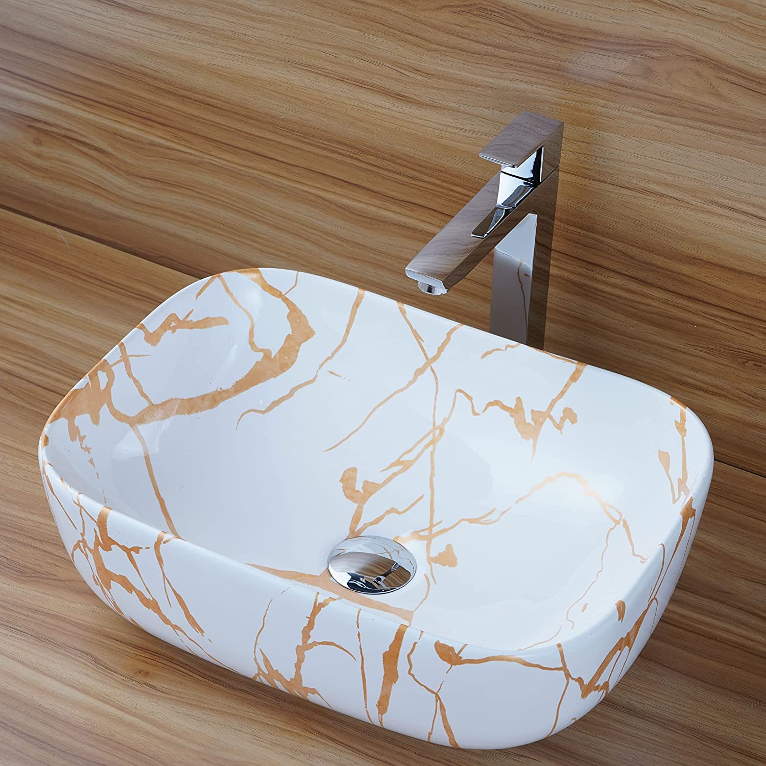 BheruArt Wash Basin Counter top, Tabletop Ceramic Bathroom Sink/Basin (45 x 32 x 15 CM) (B0B29F58ZL) Amazon Price History, Amazon Price Tracker