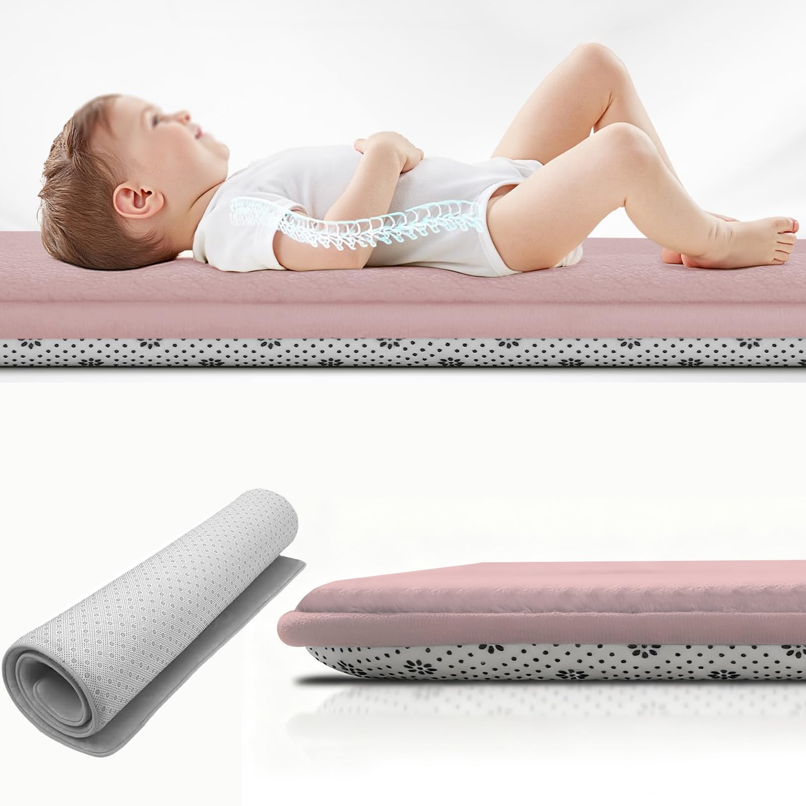 Tapis de jeu pour bébé isolant et épais 100x120cm contre sol froid