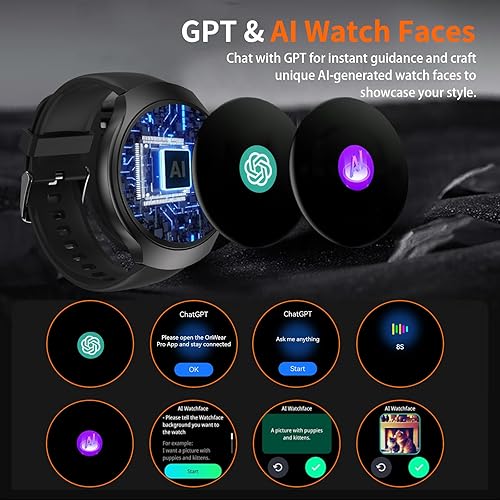 Miniatura 6 de GPS Smart Watch for Men With AI (AnswerMake Call), 1.43" Micro-Spherical AMOLED Smartwatch for Android and iPhone, 150+ Sport Mode Fitness Tracker