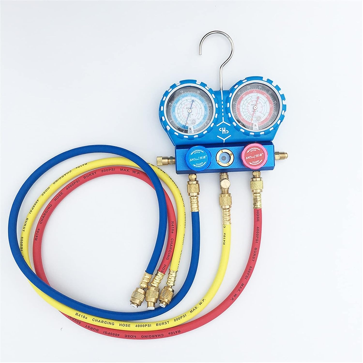 ac Vacuum Pump Exhaust manifolds Pressure Gauge air Conditioning freon Double Valve Diagnostic Repair Tools Current Divider r410a Manifold Tester ac Charging kit