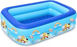 Planschbecken für Kinder,Kinderpool,Planschbecken Eckig,Planschbecken Deep Dive 105 x 75 x 30 cm,Pool für Sommer Strand Garten Wasserspaß