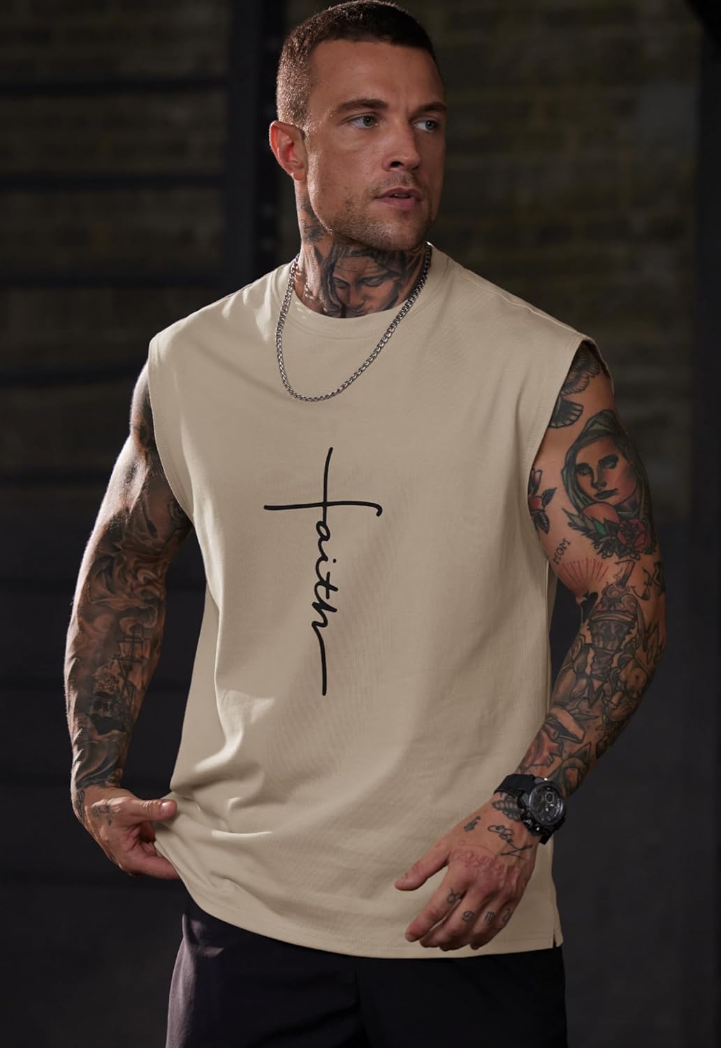 Men Graphic Muscle Tank Top Gym Workout Summer Casual Sleeveless Shirts (S-XXL) - Image 4