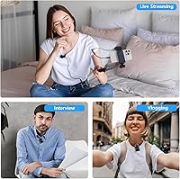 Vista 8 de Saramonic Blink M2 - Micrófono inalámbrico Lavalier para cámaras, grabación integrada, rango de 656 pies, duración de la batería de 12 horas