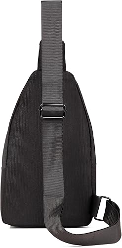 Miniatura 83 de EVANCARY Bolso bandolera pequeño para mujeres y hombres, mochila bandolera para viajes, al aire libre, senderismo Gris profundo