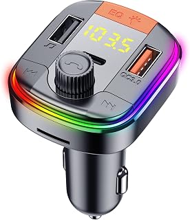 Carregador de carro Transmissor FM sem fio para carro Dual USB BT5.0 Modulador FM sem-mãos Carregador de telefone para carro MP3 player estéreo para carro com carregador de carro USB de carga r
