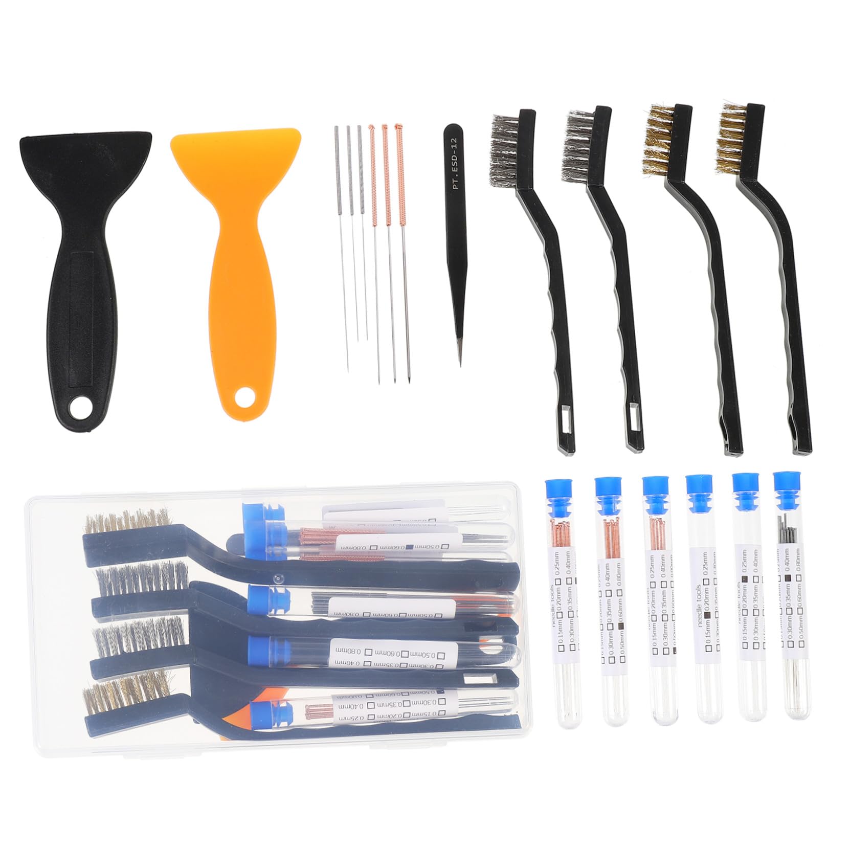 Kit de Limpieza para Impresora 3d 52 Piezas de Plástico, Acero y Cobre