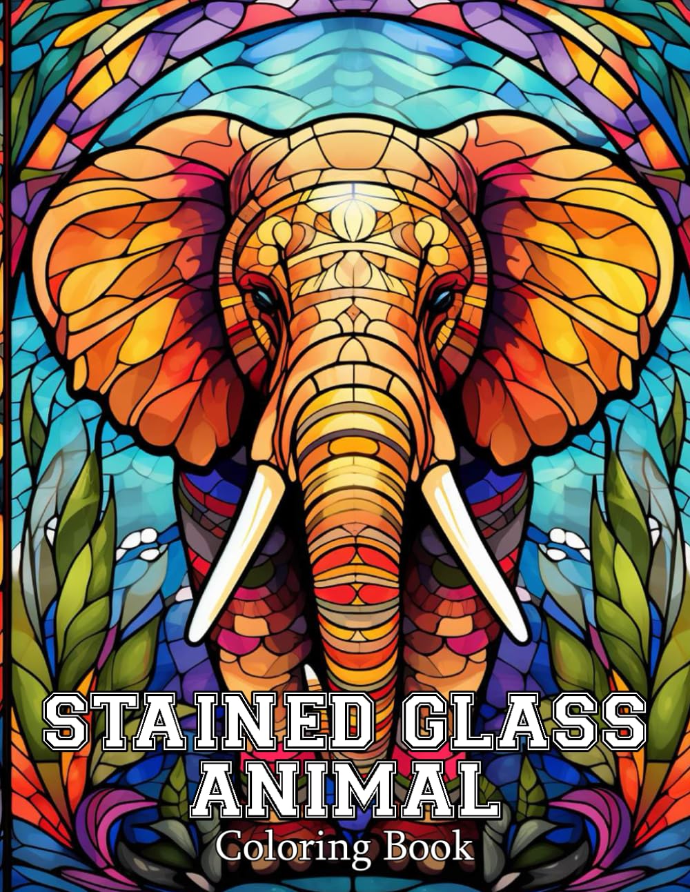 Stained Glass Animal Coloring Book: 50 Beautiful Wildlife Designs for Relaxation and Stress Relief