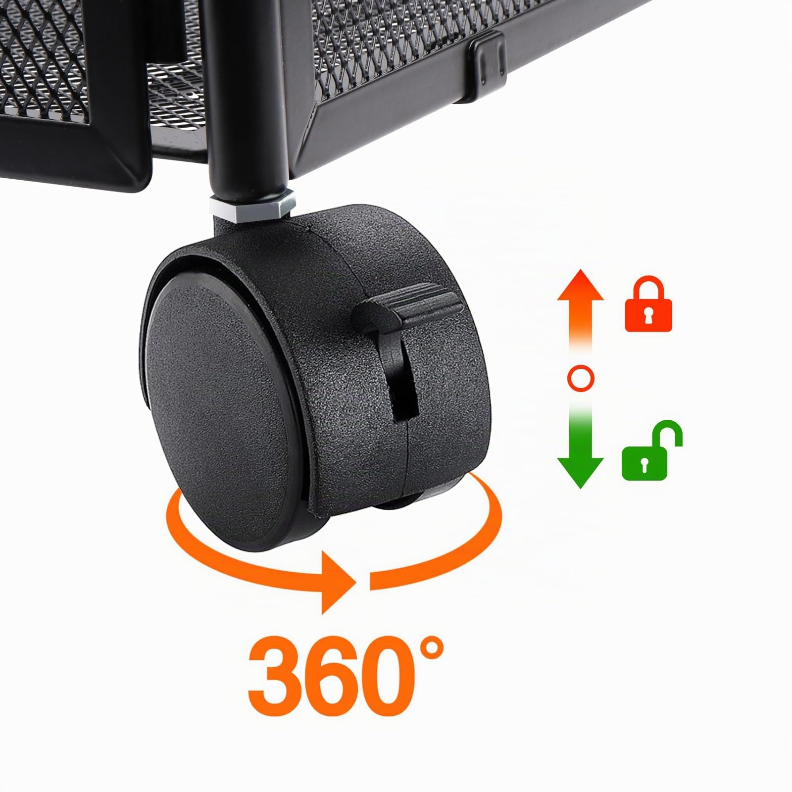 HUOLE 1/2 Piezas Caja de Almacenaje Multiusos con Ruedas para Debajo de la Cama, Estante Metálico Plegable para Ropa, Zapatos, Mantas, Juguetes, Libros (60 * 40 * 17cm-negro-1ud)