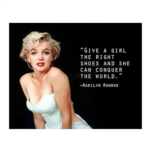 Top 10 Marilyn Monroe Quotes Amazon.com: Marilyn Monroe Quotes Wall Art- “Girl Can Conquer The World”- 8  X 10" Wall Print Art- Ready To Frame. Modern Home Décor- Office Décor.  Perfect Fun Gift For Marilyn Monroe Fans