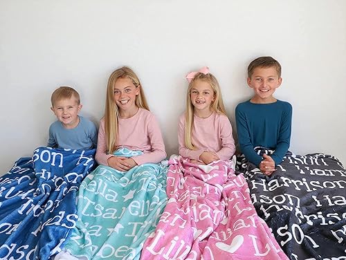 Vista 20 de Manta personalizada para bebé con nombre, regalo personalizado para hija, niños, niñas, niños, ideal para cumpleaños, Navidad, Acción de Gracias