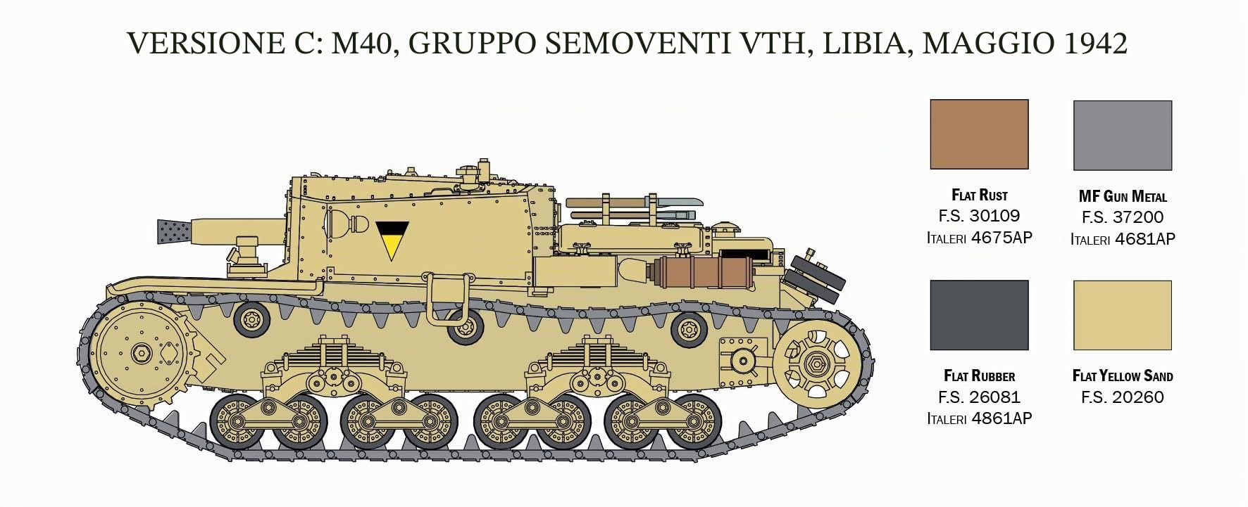 Italeri 25768 1:56 Carri Armati Italiani & Semoventi - Kit di Costruzione, Modellismo da Pavimento, Fai da Te, Hobby, Incollaggio, Plastica, Dettagli Fedele, Militare