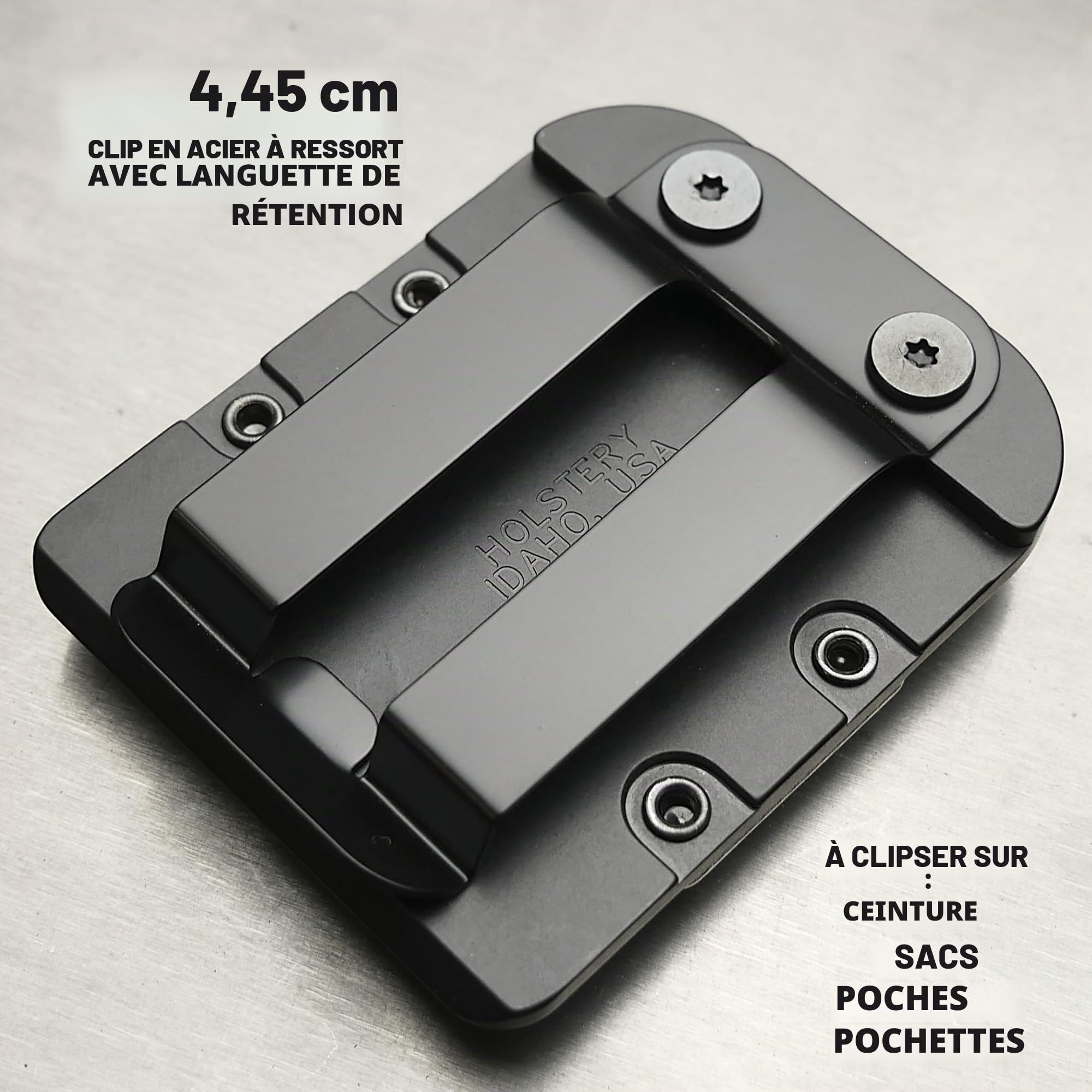 Holstery DriverMaster Pro Porte-Outils pour perceuse sans Fil, perceuse à Percussion, cloueuse, mètre Ruban ou Autres Outils avec Clips de Suspension, entièrement en métal, Noir