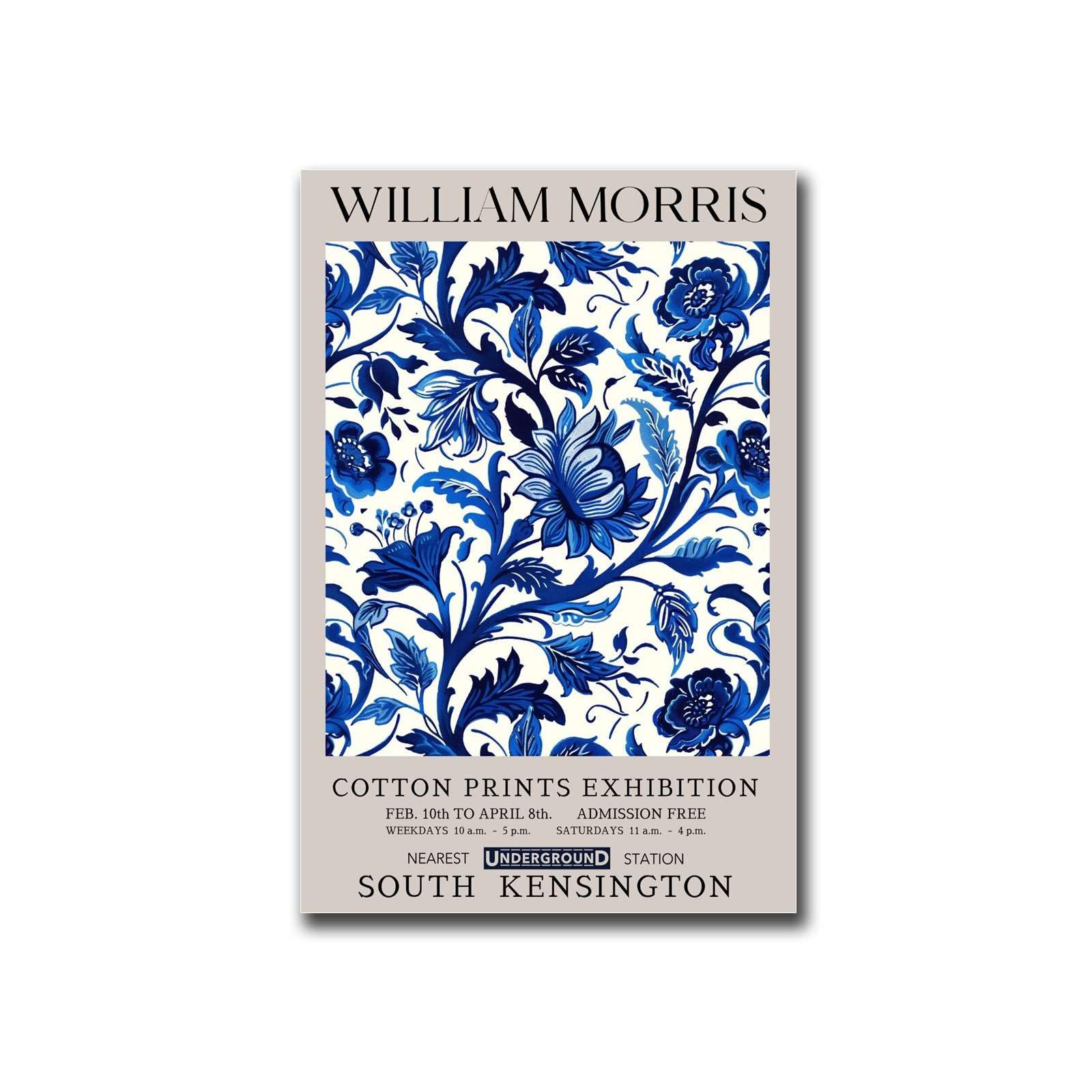 Amazon.com: Canvas Art Prints William Morris Blue Flower Prints