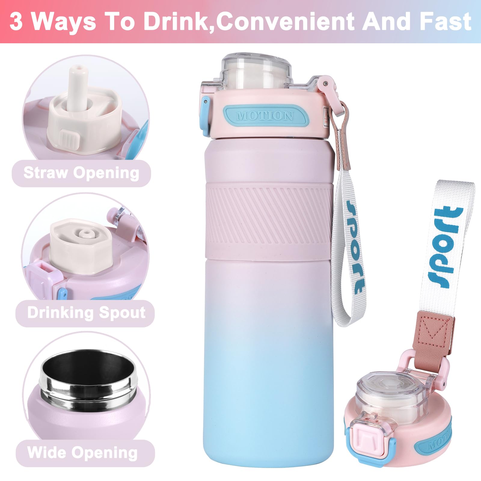 Gourde Isotherme En Acier Inoxydable 1L, Sans Bpa, Isolation Sous Vide