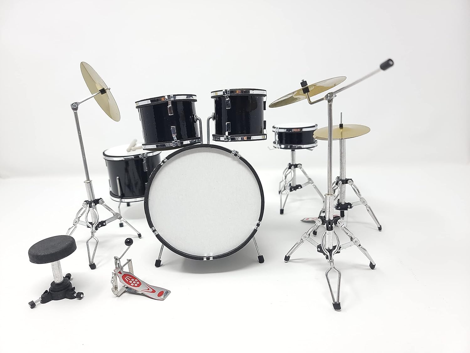 miniArt BLACK Miniature Drum Set Replica. For Display Only Toys & Games