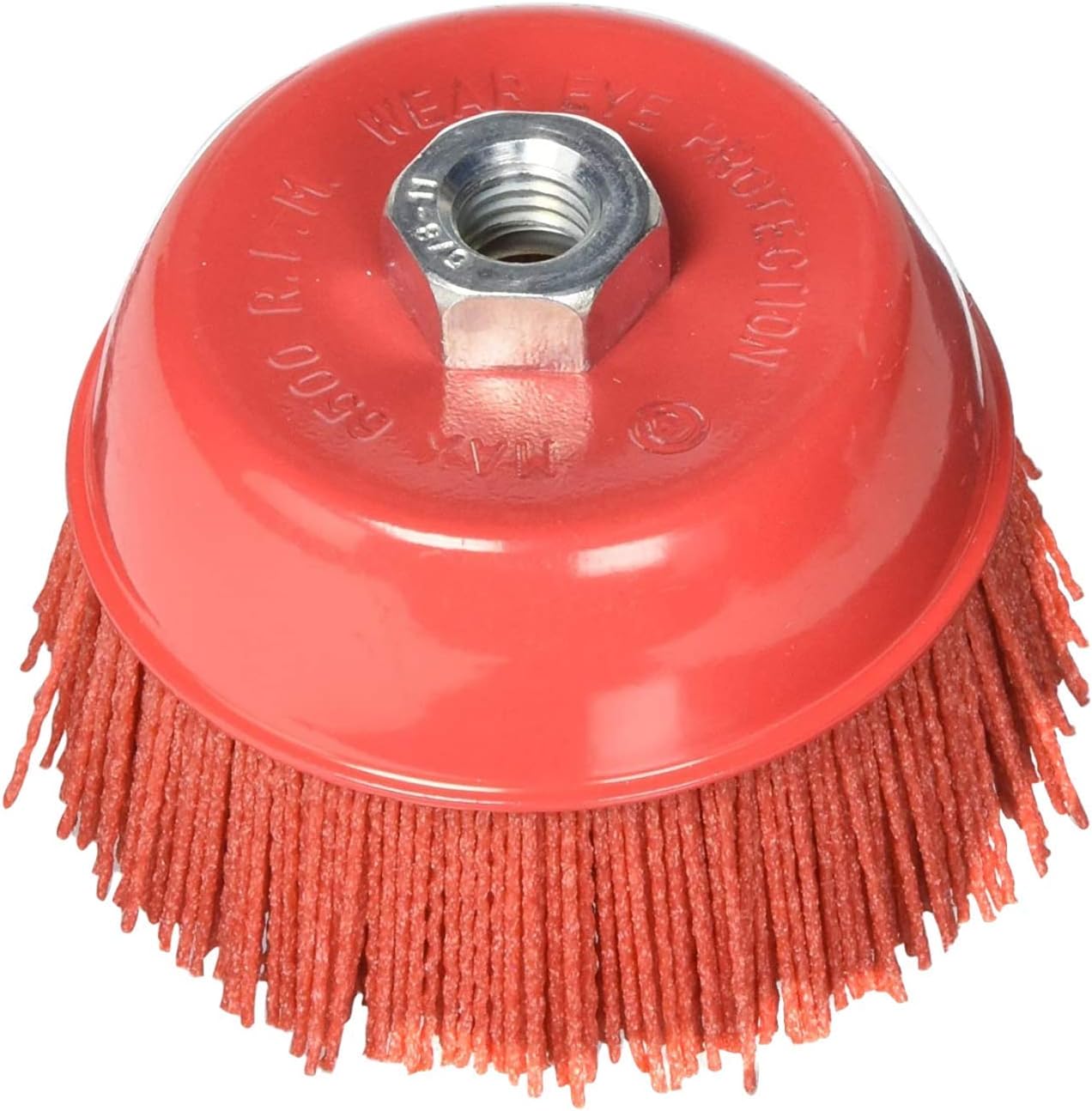Al's Liner Abrasive 180 Grit Nylon Bristle Cup Brush - 6 Inch - Safe for Use on Metal, Wood, Aluminum and Plastic Surfaces (TOOR6) : Industrial & Scientific