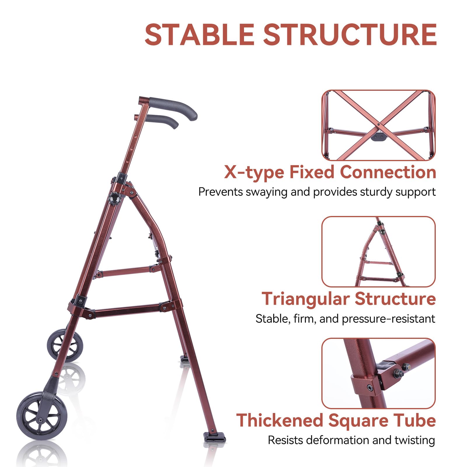 Andarilho para Idosos,Andadores para Adultos Plegable,Aleación de Aluminio,6 ajustes de altura,Andador para Ancianos para Mayores y Personasuso Doméstico, Hospitalario y Diario