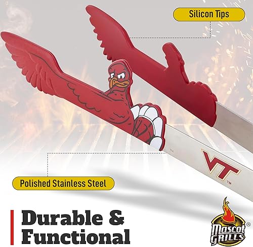 Miniatura 9 de Hokie - Pinzas resistentes a la corrosión para cocina y barbacoa, regalo ideal para tailgaters, campistas y cocina al aire libre