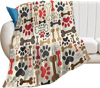 Cute Dog Paws Throw Blanket Cute Dog Paws Blanket Soft Blanket for Sofa Bed Couch Travel 40
