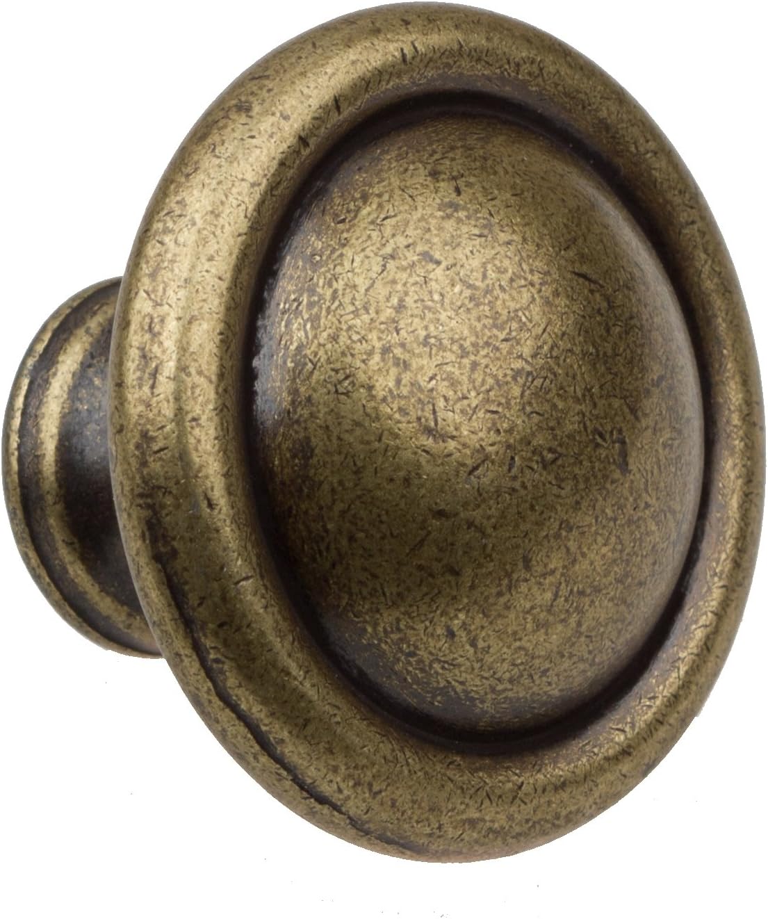 GlideRite Hardware 5583-AB-1 Type Round Ring Cabinet Knob, 1.125", Antique Brass Finish