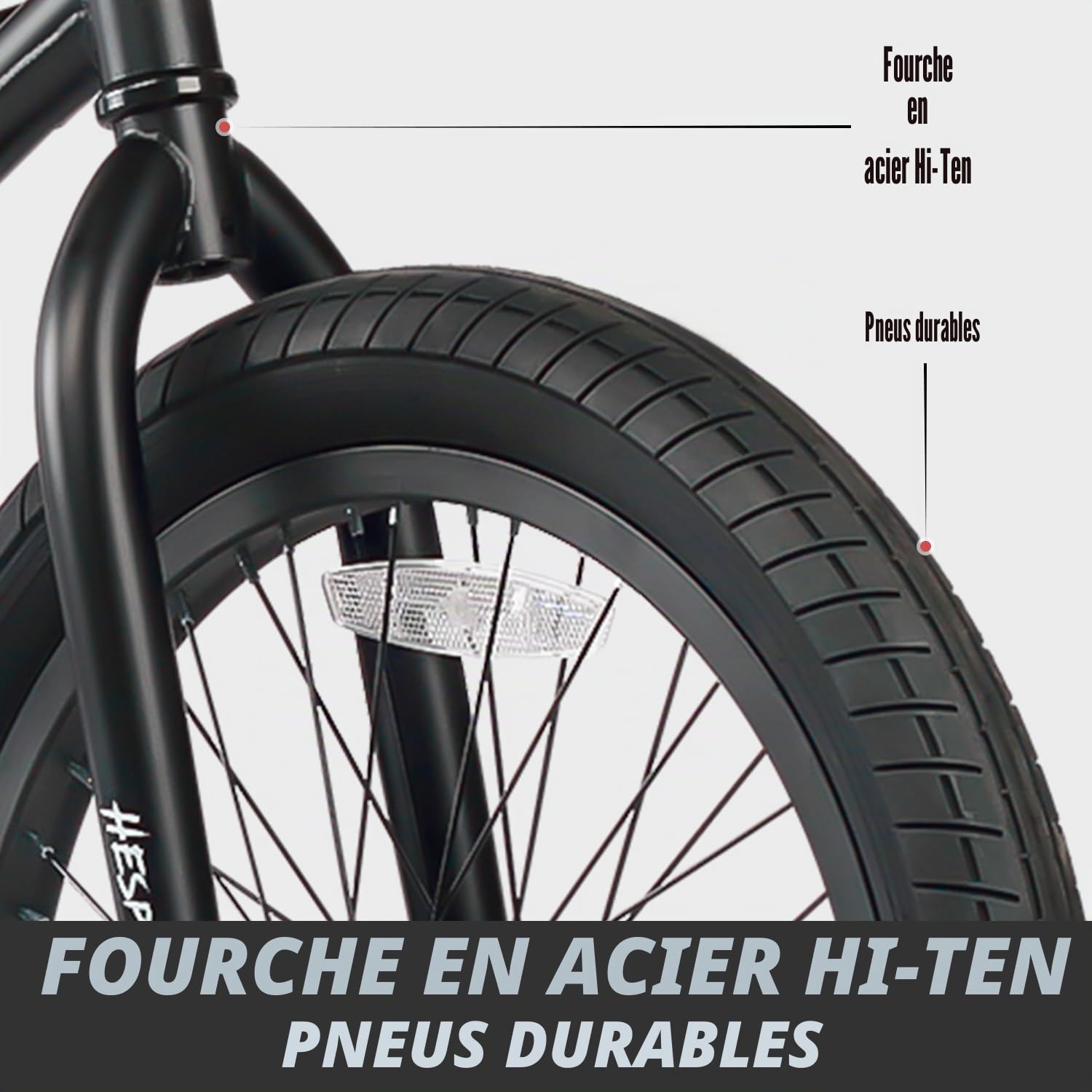 AVASTA Hesper Vélo BMX freestyle 20", avec 4 pegs, pour enfants, garçons et débutants de 6 à 14 ans