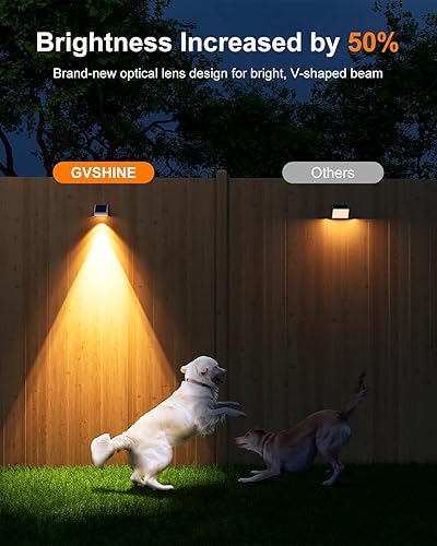 Miniatura 3 de Paquete de 12 luces solares para valla al aire libre, impermeables, con lente LED blanca cálida, para jaula de piscina exterior, patio, riel,