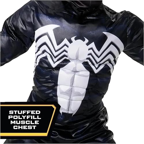 Miniatura 2 de Jazwares Venom Spider-Man Marvel - Disfraz unisex para niños, disfraz de Halloween con mono y máscara