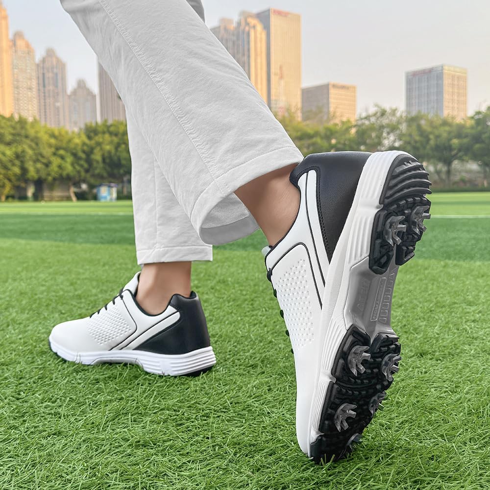 THESTRON Professional Golf Shoes for Men 7 Spikes Non-Slip Outdoor Golf Sport Training Sneakers Mens Comfortable Sport Shoes for Golfing Size 7-15 - Image 8