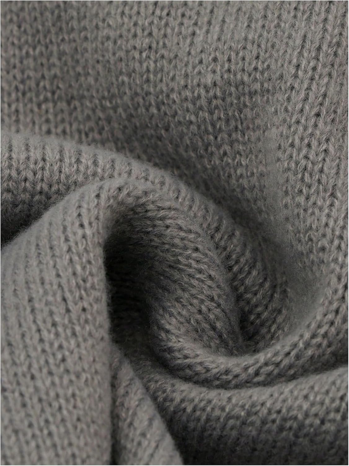 MakeMeChic Women's Long Sleeve Ruffle Sweaters V Neck Lightweight Knit Pullover Sweater Tops - Image 5