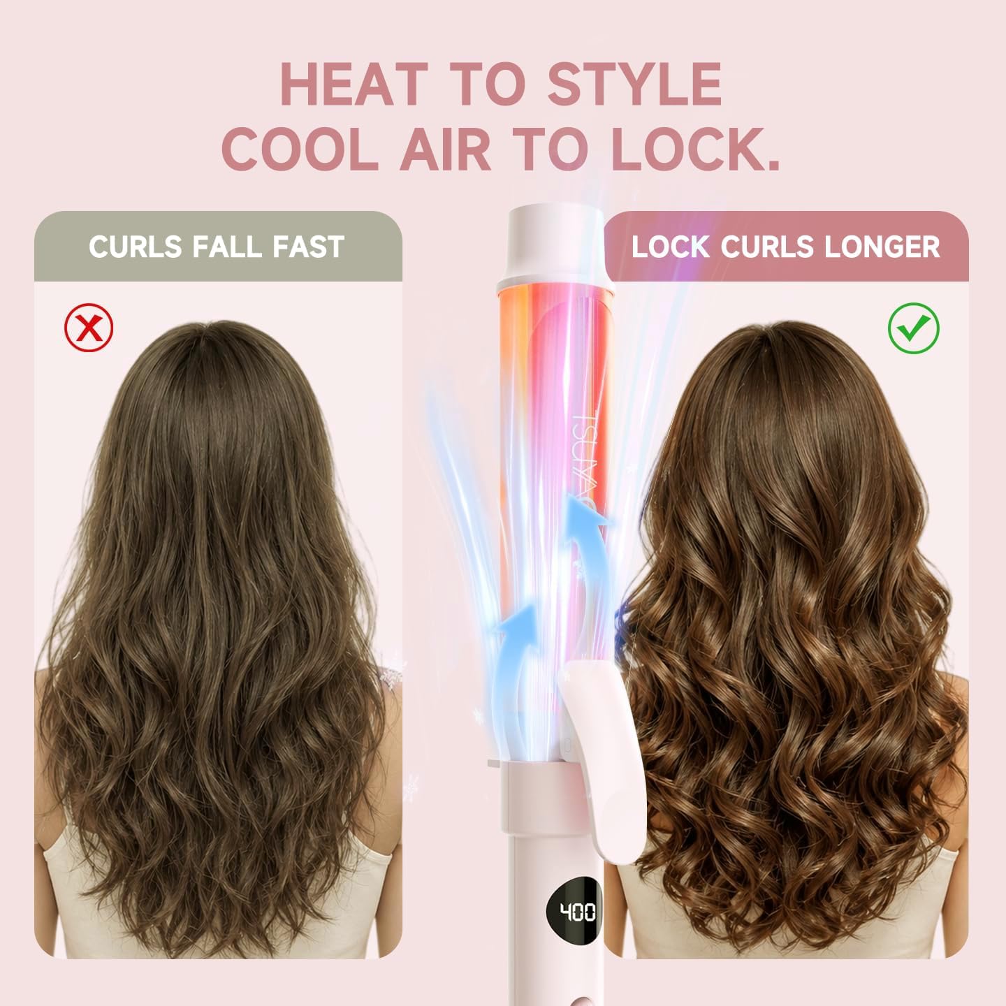 TSUYAGLA 5 in 1 Curling Iron Set with Airflow Cooling