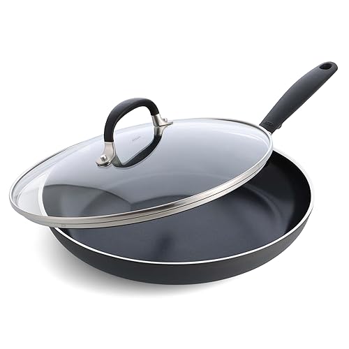 12” Non-Stick Every Day Frying Pan with Lid, BPA-Free Comfort