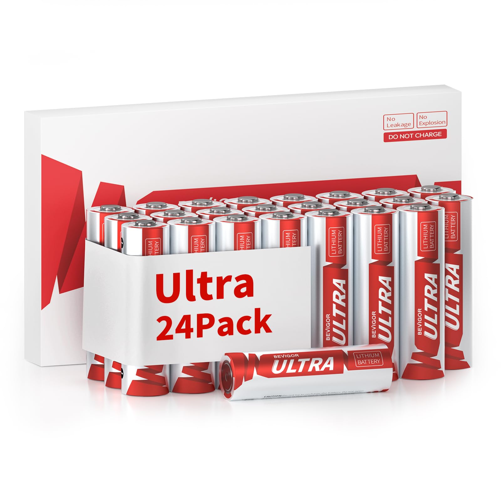 BEVIGOR AA Lithium Batterien, 1.5V 3500mAh High Capacity AA Batterien, Nicht Wiederaufladbare AA-Batterien, Geeignet Für eine Vielzahl von Haushaltsgeräten, Sicherheitsausrüstung