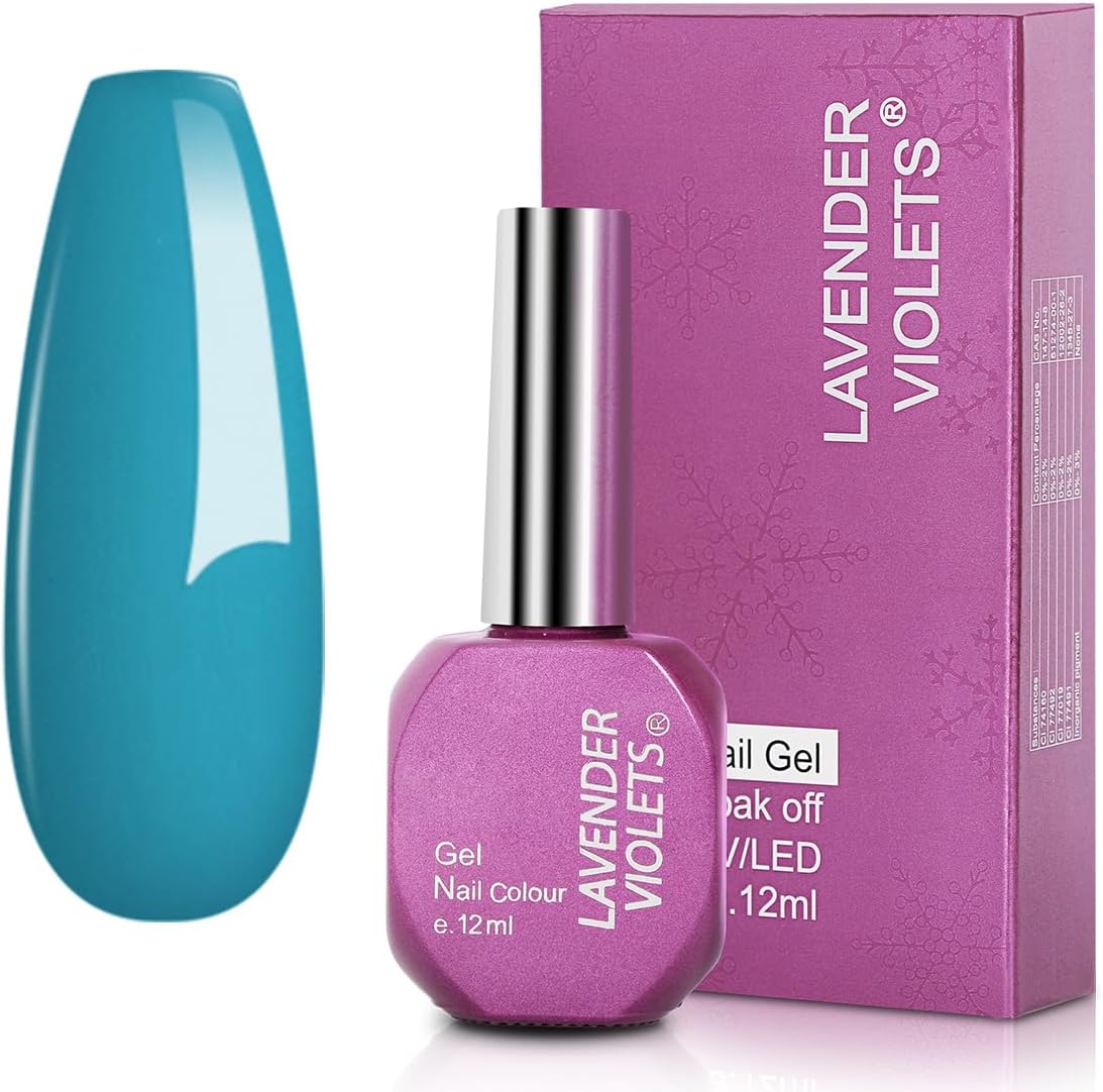 Lavender Violets 12ml Gel Nail Polish UV LED Soak Off Nail Lamp Curing Manicure Pedicure Larger Content Salon Quality Swedish Blue H466