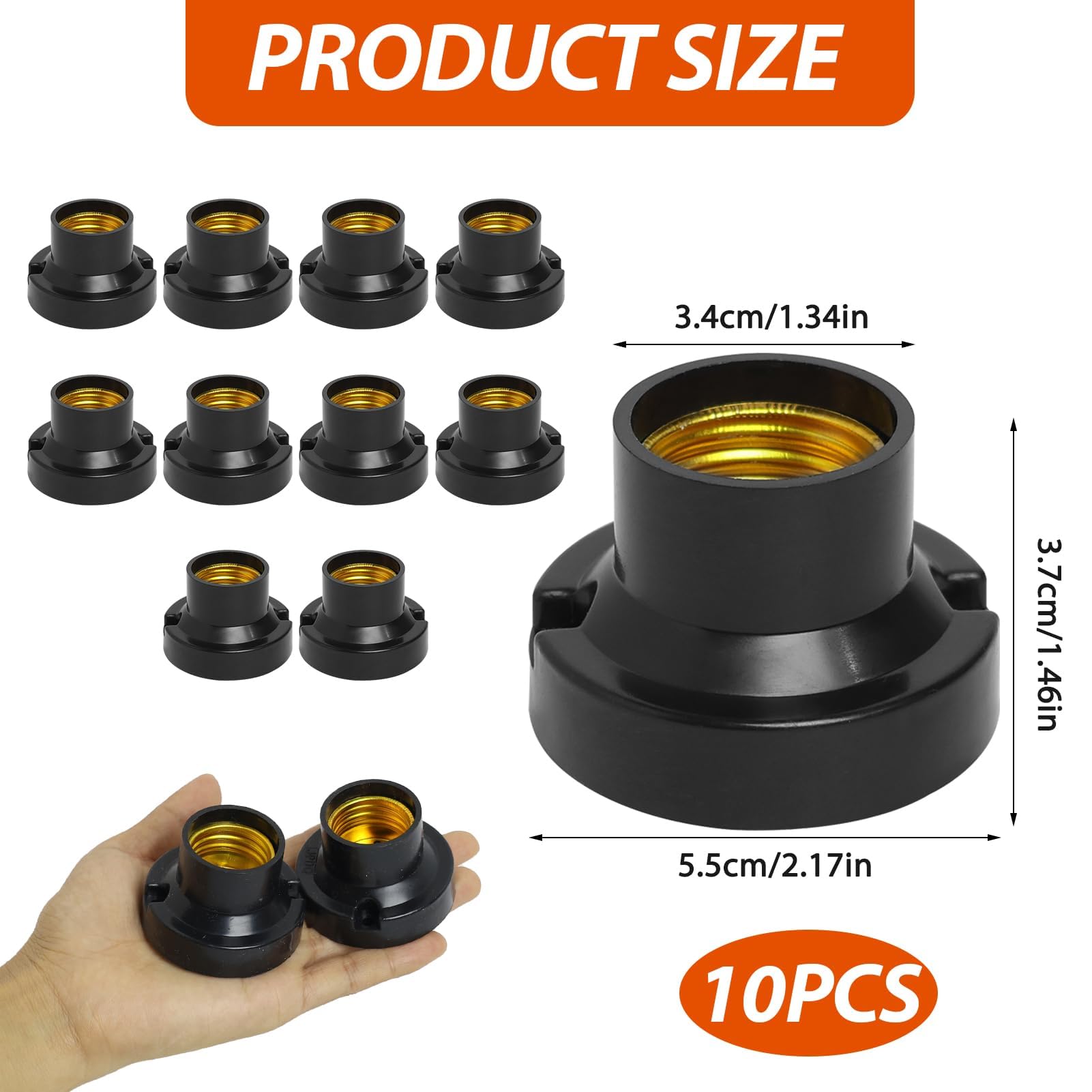 Lot De 4 Douille Plafond E27 à Visser, Douille E27 Garage, AC 220-240V, Support Douille Pour