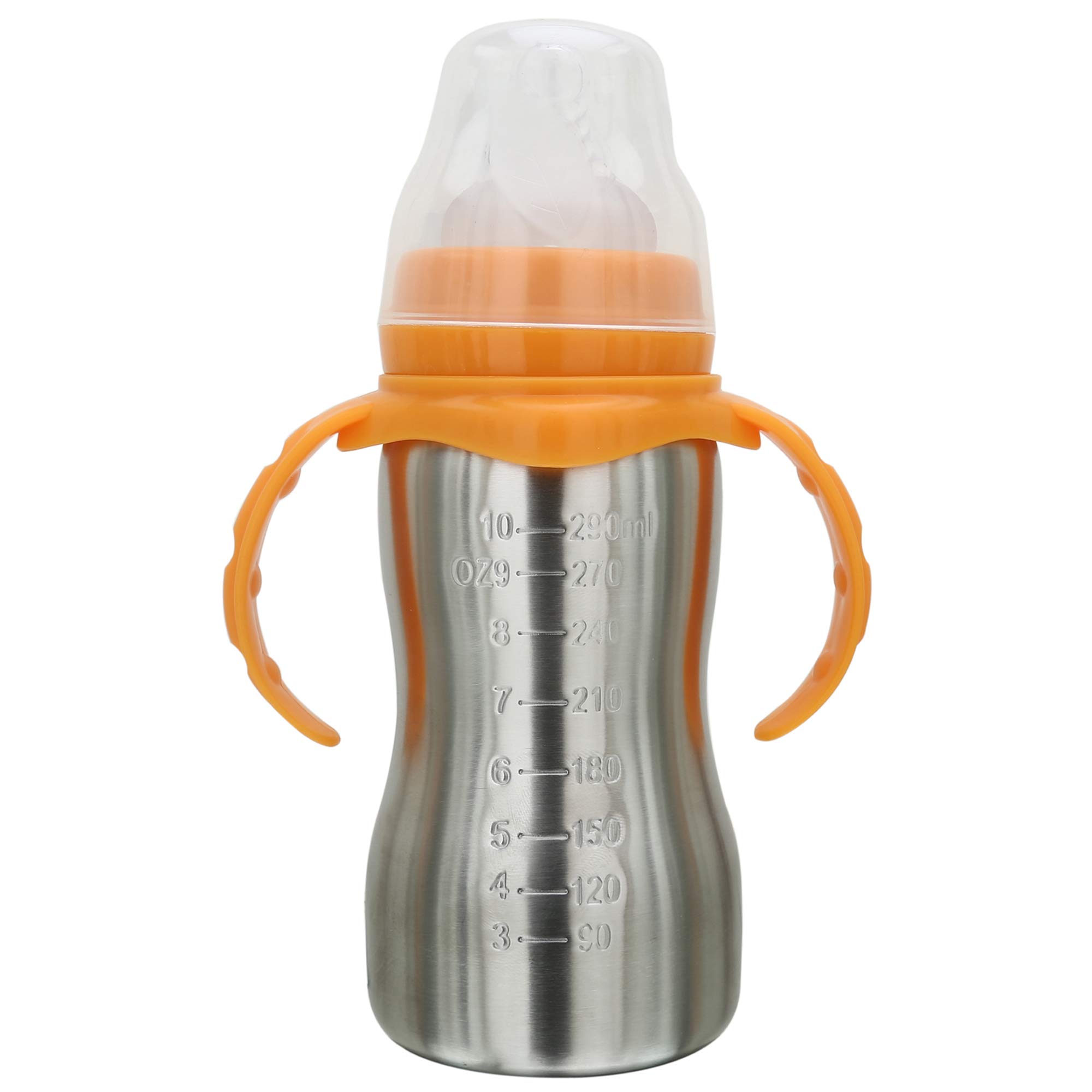 GURU KRIPA BABY PRODUCTSPresents Baby Thermal Insulation Stainless Steel Feeding Bottle (Yellow, 290ml)