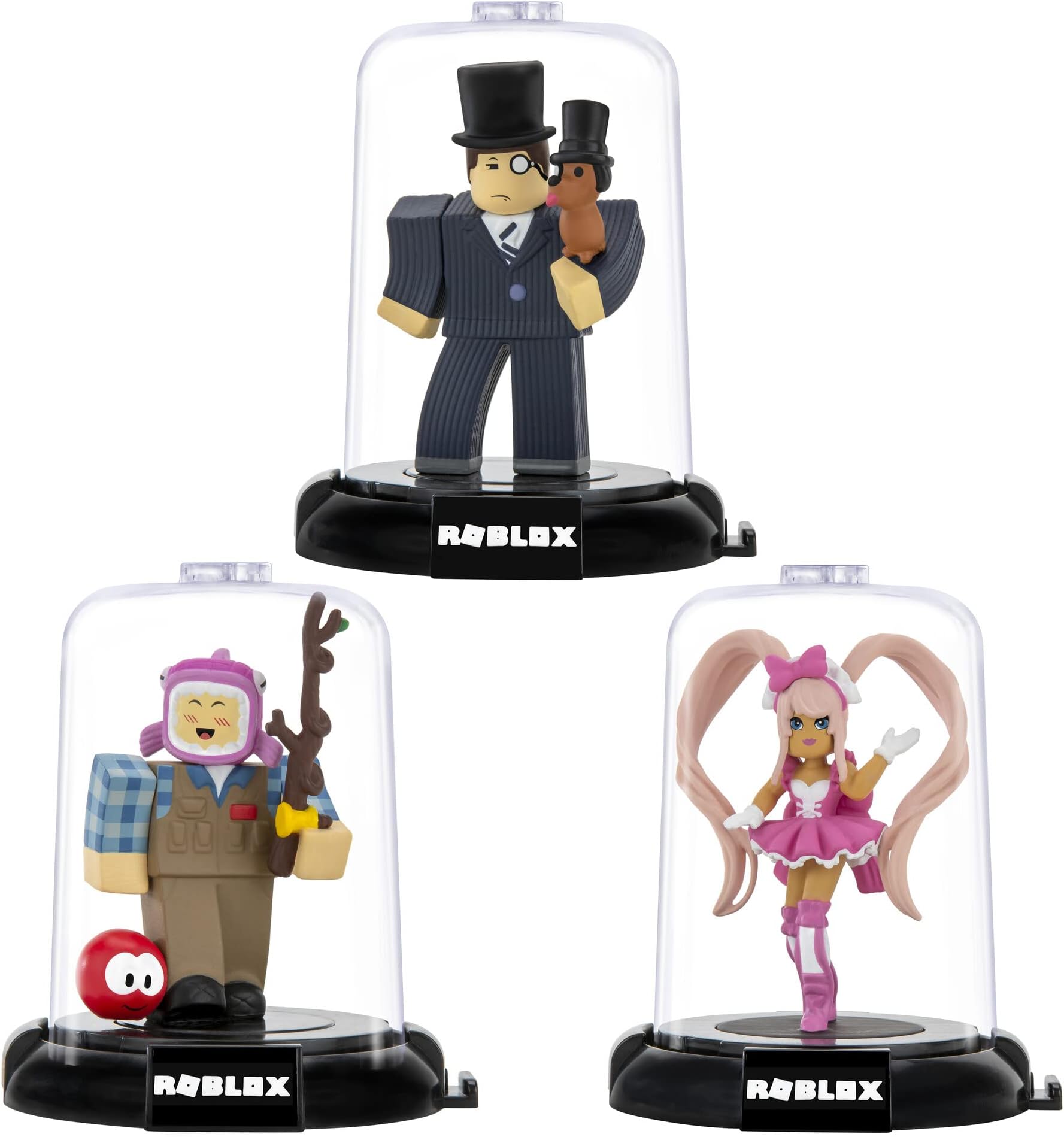 Roblox Action Collection - 15th Anniversary Domez Collectible Royale High: Dear Dollie, MeepCity: Fisherman, Adopt Me!: Sir Woofington 3-Pack [Includes 3 Exclusive Virtual Items]