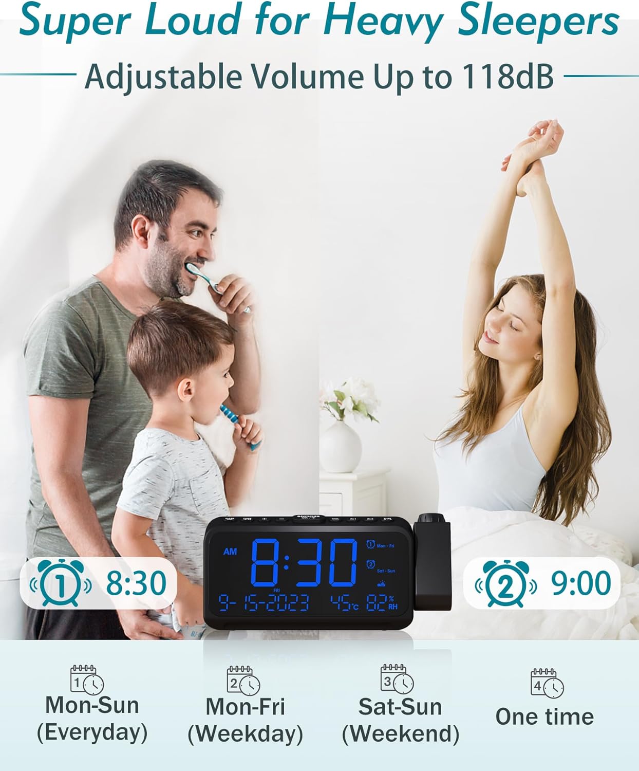 Wake Up Right: The Ultimate Review of Roxicosly Projection Alarm Clock for Heavy Sleepers