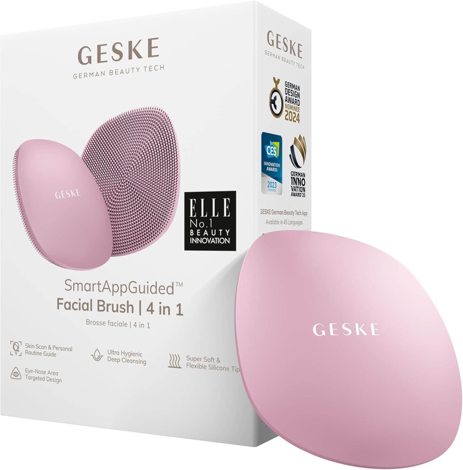 SmartAppGuided™ Facial Brush | 4 in 1 | Professional Facial Cleansing Brush | Skin Cleansing Silicone Facial Brush | Routine Skincare | Gentle Cleansing | Facial Cleanser SmartAppGuided™ Facial Brush | 4 in 1 | Professional Facial Cleansing Brush | Skin Cleansing Silicone Facial Brush | Routine Skincare | Gentle Cleansing | Facial Cleanser