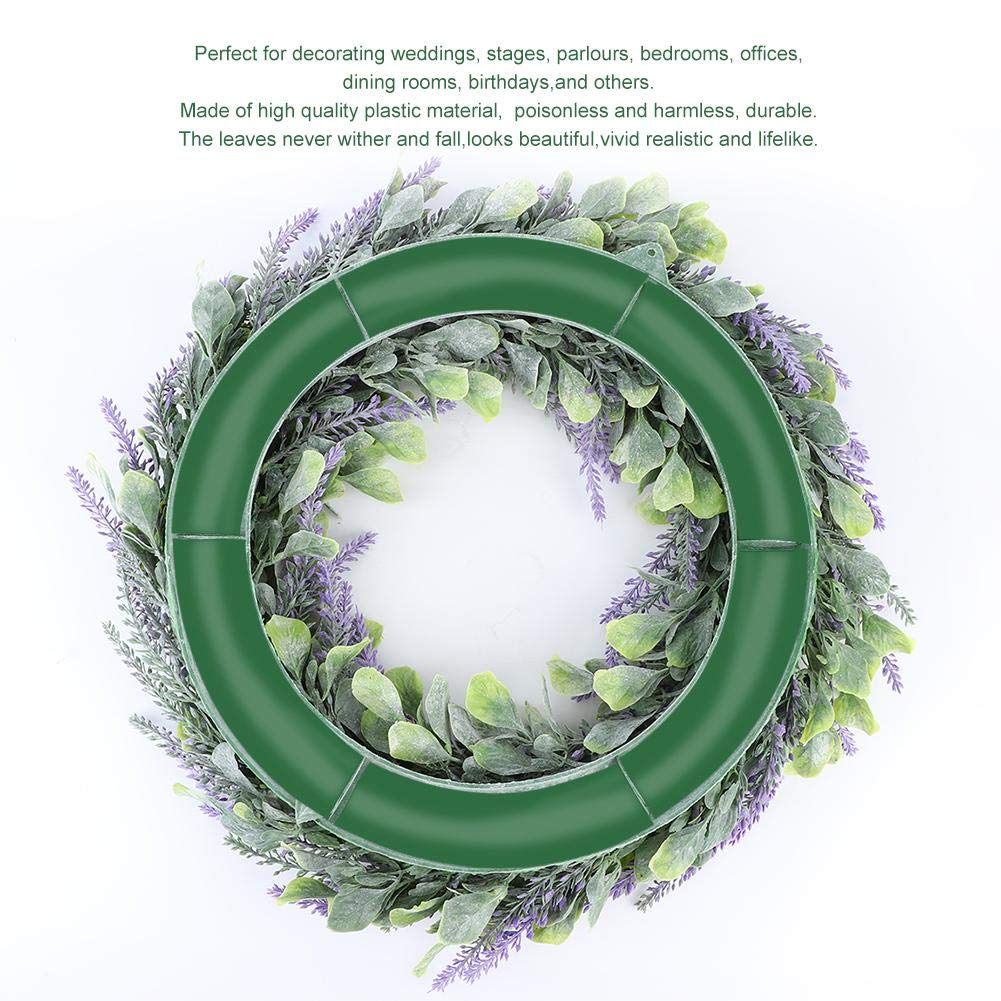 Ghirlanda di lavanda artificiale, 45 cm, piccola ghirlanda estiva per